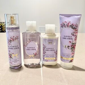 Bath & Body Works Lovely Dreamer 4-Piece Set Mist Wash Lotion Cream